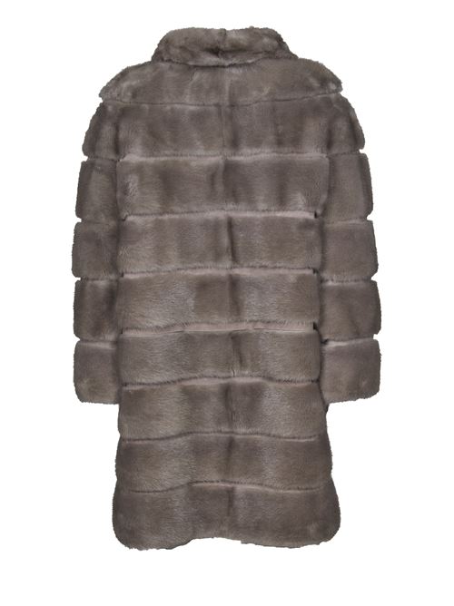 Mink fur coat SIMONETTA RAVIZZA | IOLEZ1GRIGIO FUMO